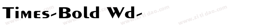 Times-Bold Wd字体转换